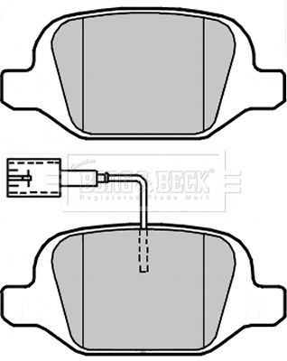BORG & BECK Комплект тормозных колодок, дисковый тормоз BBP2312